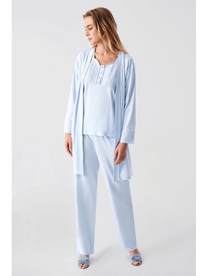 Tudik Collection Freshness 321 Kadın Sabahlıklı Pijama Takımı