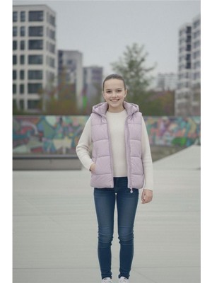 Pina Kids Kız Çocuk Kapüşonlu Şişme Yelek