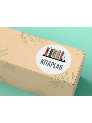 Casalinghi Kitaplar Etiketi Okul Serisi Yuvarlak Sticker Mat Etiket 4 cm (40 Adet)