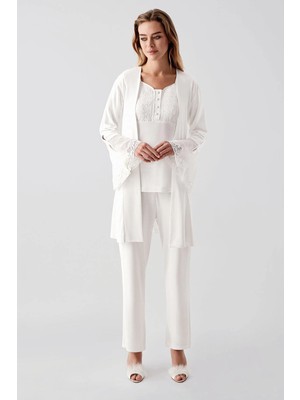 Tudik Collection Freshness 322 Kadın Sabahlıklı Pijama Takımı