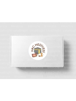 Casalinghi Hac Hediyesi Etiketi Allah Kabul Etsin Yuvarlak Mat Sticker Zamzam Hajj Umrah 4 cm (90 Adet)