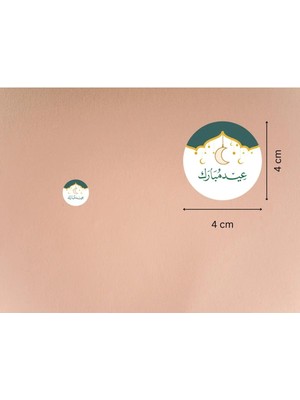 Casalinghi Arapça Iyi Bayramlar Etiketi Eid Mubarak Stickers Kutlama Çıkartmaları 4 cm (40 Adet)