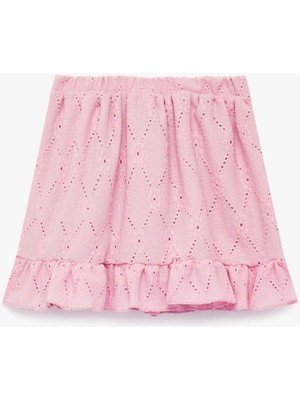 Koton Fırfırlı Kız Bebek Etek 18 - 24 Ay Açık Pembe %100 Pamuk Normal Bel Kombin Önerisi 6SMG70007AK