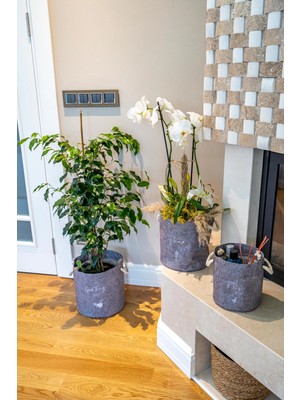 Aydogan's Kulplu Yuvarlak Düzenleyici Çok Amaçlı Kolay Taşınabilen Organizer Keçe Sepet (Mega) 03648