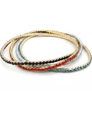 Stainless Stell Renkli Su Yolu Bileklik Seti