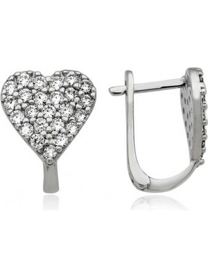 Supertrend Gümüş Kalp Küpe