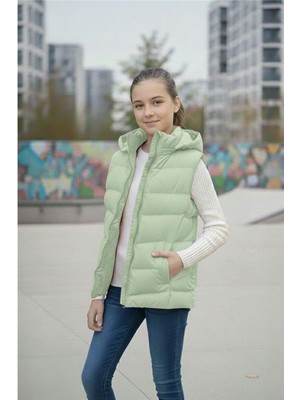 Pina Kids Kız Çocuk Kapüşonlu Şişme Yelek