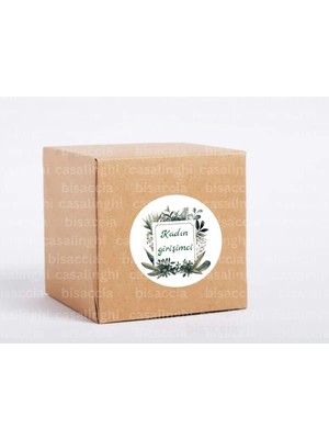 Casalinghi Kadın Girişimci Etiketi Girişimci Kadınlar Yuvarlak Mat Çıkartma Round Sticker 4 cm (45 Adet)