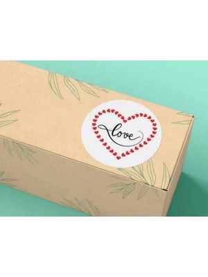 Casalinghi Aşk Etiketi Yuvarlak Mat Çıkartma My Love Valentine's Day Series Round Sticker 4 cm (40 Adet)