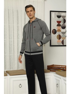 Tudik Collection Kocabey 7208 Erkek Kapişonlu Eşofman Takım