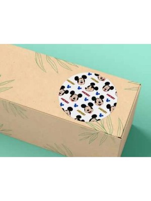 Casalinghi Minik Fareler Mouse Etiketi  Yuvarlak Mat Çıkartma Round Sticker 4 cm (40 Adet)