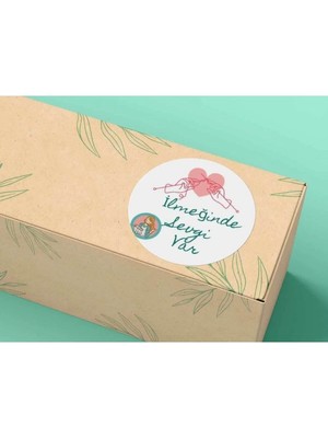 Bisaccia Ilmeğinde Sevgi Var Sticker Amigurimi Kazak Patik Mat Terzi Örgü Etiketi Handmade 4 cm (40 Adet)