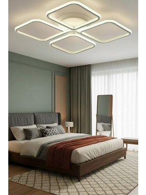 Ece Aydınlatma Finesse Oturma Odası,salon,yatak Odası Için Beyaz Kasa,beyaz LED Avize