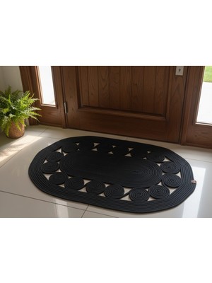 Mtg Jüt Tasarım El Emeği Doğal Jüt Kordon Halattan Salyangoz Model Kapı Önü/ Banyo/lavabo Önü/paspası