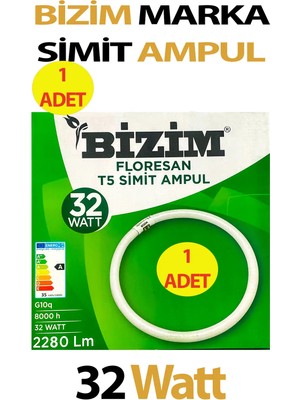 Bizim Floresan Simit Ampul 32 Watt T5 (Paket Içeriği 1 Adettir)