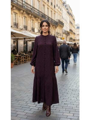 Nuss Cupra Ipek Elbise 2026 Bordo