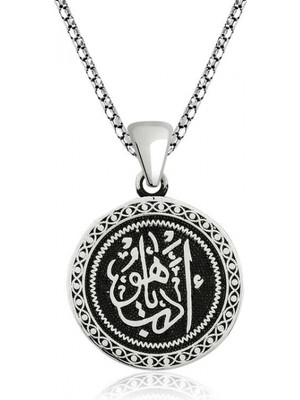 Supertrend ​gümüş Edep Ya Hu Yazılı Kolye