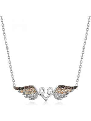 Supertrend Gümüş Kanatlı Kalp Kolye