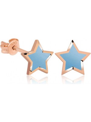 Supertrend Gümüş Fosforlu Mavi Yıldız Küpe