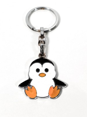 Moncuk Design Penguen Figürlü Metal Anahtarlık – Sevimli Tasarım, Günlük Kullanıma Uygun Dayanıklı Aksesuar