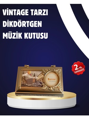 Aydogan's Piyano Tasarım Müzik Kutusu Balerin Figürü ve Takı Bölmeli