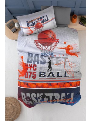 First Choice Basketball %100 Pamuk 150 Tc (56 Tel) Ranforce Tek Kişilik Nevresim Takımı
