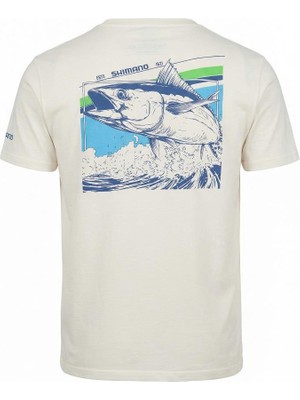 Shimano Ecru Tuna S Beden T-Shirt