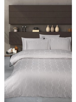First Choice Norel %100 Pamuk Saten 200 Tc (80 Tel) Jakarlı Çift Kişilik Nevresim Takımı