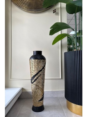 Özgürce Şık Metal Yer Vazo 68CM, Modern Dekorasyon Için Ideal Seçim