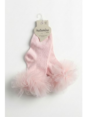 Katamino Kız Çocuk Tüllü Soket Çorap Pembe