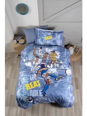 First Choice Soccer %100 Pamuk 150 Tc (56 Tel) Ranforce Tek Kişilik Nevresim Takımı