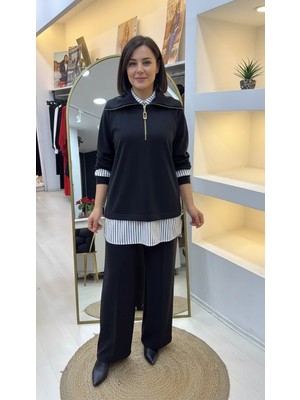 Nuss 1075 Pantolonlu Takım - Siyah