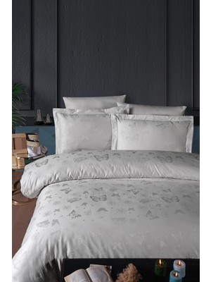 First Choice Corina %100 Pamuk Saten 200 Tc (80 Tel) Jakarlı Çift Kişilik Nevresim Takımı