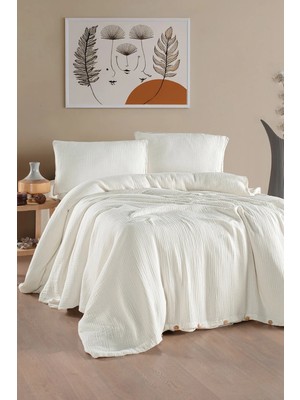 First Choice Henna %100 Pamuk Nevresim + 3 Kat Müslin Çarşaflı Çift Kişilik Nevresim Takımı