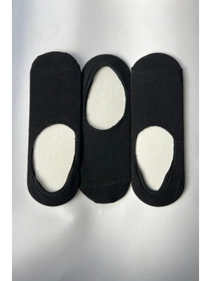 Admera Premium Admera 3’lü Erkek Siyah Pamuklu Babet Çorap 40-45 Beden, Ayaktan Kaymayan Görünmez