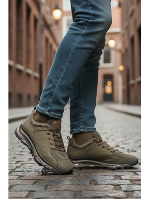 Walkway 2623 Hakiki Deri Haki Erkek Günlük Ayakkabı