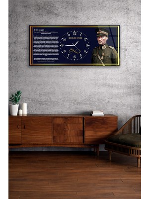 Olinpa Kırılmaz Cam Duvar Saati , Hem Tablo Hem Saat  Gençliğe Hitabe Tasarımlı Ev Ofis Hediyesi