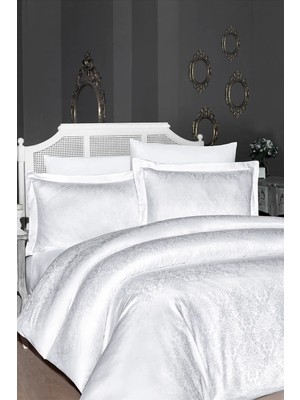 First Choice Mısra %100 Pamuk Saten 200 Tc (80 Tel) Jakarlı Çift Kişilik Nevresim Takımı