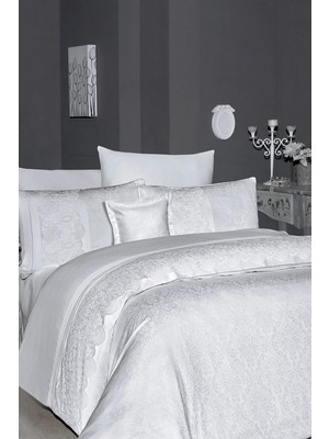 First Choice Hillary %100 Pamuk Dantelli Çift Kişilik Nevresim Takımı