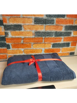 Özdilek Svv Border Orta Boy Banyo Havlusu (76X147) - Midnight (Gece Mavisi)