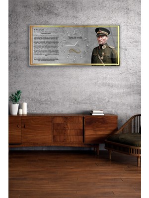 Olinpa Kırılmaz Cam Duvar Saati , Hem Tablo Hem Saat  Gençliğe Hitabe Tasarımlı Ev Ofis Hediyesi