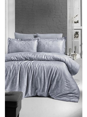 First Choice Lamone %100 Pamuk Saten 200 Tc (80 Tel) Jakarlı Çift Kişilik Nevresim Takımı