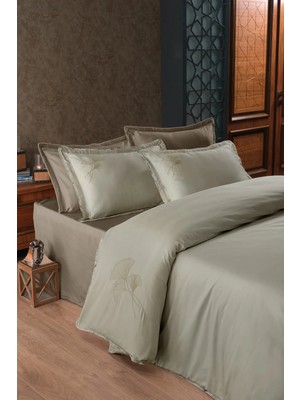 First Choice Estela %100 Mısır Pamuğu 400 Tc (160 Tel) Çift Kişilik Nevresim Takımı