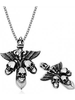 Supertrend ​gümüş Kuru Kafa Erkek Kolye