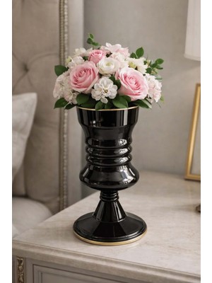 Özgürce Ayaklı Füme Cam Vazo ve Mumluk, Çok Amaçlı Dekoratif Cam Şamdan