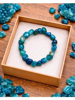 Sufi Tesbih Esans Ve Hediyelik Doğal Mavi Akik Taşı Bileklik – Hakiki Akik (Agate) Doğal Taş Elastik Unisex Bileklik