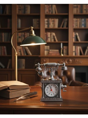 Lowell Home Ieg Klasik Telefon Görünümlü Masaüstü Saat ve Alarm RSIEG14544-LWLHM