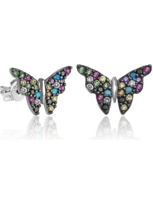 Supertrend ​gümüş Mix Kelebek Küpe