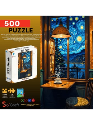 Soi Craft 500 Parça Puzzle Van Gogh Ilhamlı Yıldızlı Gece