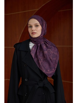 İpekhan Açık Mor Ipekhan Winter Bloom Soft Eşarp 1243